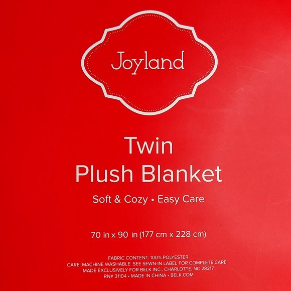'JOYLAND' by BELK PAISLEY~MERLO PLUSH TWIN SIZE  BLANKET READY FOR GIFTING - Picture 12 of 13